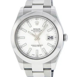 Rolex Datejust 41mm Stainless steel White