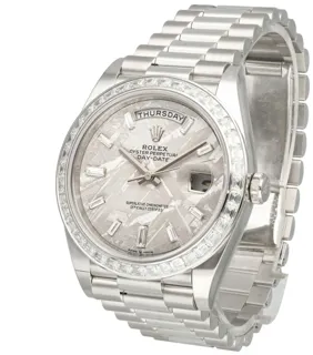 Rolex Day-Date 228396TBR-0027 Platinum Silver