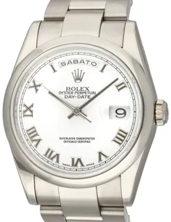 Rolex Day-Date 36 118209 White gold White