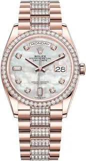 Rolex Day-Date 36 128345RBR Rose gold White