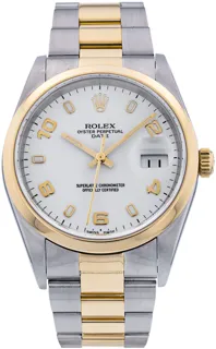 Rolex Oyster Perpetual Date 15203 Yellow gold and Stainless steel White