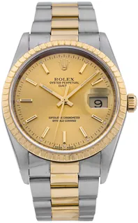 Rolex Oyster Perpetual Date 15223 34mm Yellow gold and Stainless steel Champagne