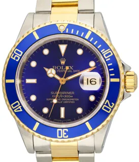 Rolex Submariner 16613 40mm stainless steel$yellow gold 18kt Blue