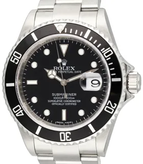 Rolex Submariner 16610-1 40mm Stainless steel Black