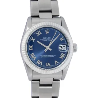 Rolex Datejust 31mm Stainless steel and 18k white gold Blue