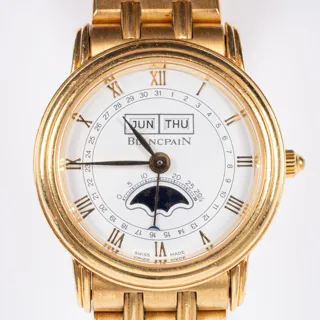 Blancpain Villeret 18k yellow gold White