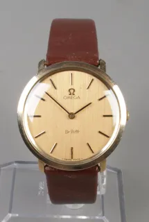 Omega De Ville 9K Yellow Gold Champagne