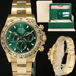 Rolex Daytona 116508 40mm Yellow gold Green