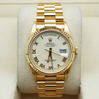 Rolex Day-Date 36 18238 36mm Yellow gold White