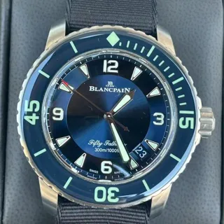 Blancpain Fifty Fathoms 5015-12B40-NAOA 45mm Titanium Blue