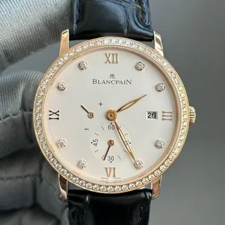 Blancpain Villeret 6606-2987-55B 40mm Red gold White