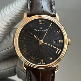 Blancpain Villeret 6651-3630-55B 40mm Red gold Black