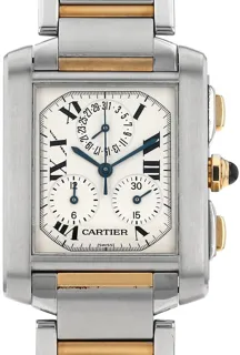 Cartier Tank Française Chrono 2303 28mm Yellow gold and Stainless steel Cream