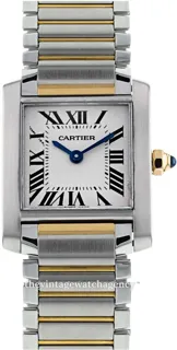 Cartier Tank Française W51007Q4 25.35mm 18 carat yellow gold$steel Silver