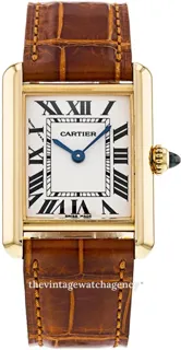 Cartier Tank W1529856 29.5mm Yellow gold Silver