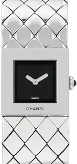 Chanel Matelassé Stainless steel Black