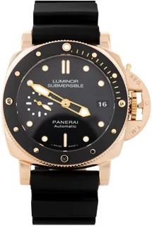 Panerai Submersible PAM 00684 44mm Ceramic and Red gold Black