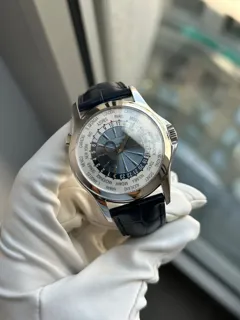 Patek Philippe World Time 5130P-001 Platinum Blue and Silver