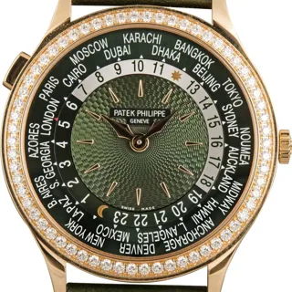 Patek Philippe World Time 7130R-014 36mm Rose gold Green