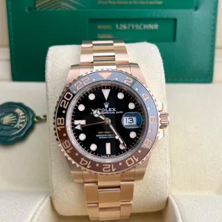 Rolex GMT-Master II 126715 40mm Rose gold Black