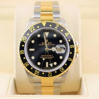 Rolex GMT-Master II 40mm Yellow gold and Stainless steel Black