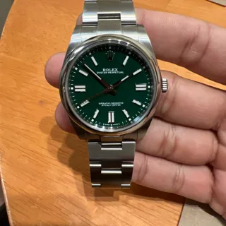 Rolex Oyster Perpetual 124300-0005 Stainless steel Green