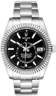 Rolex Sky-Dweller 326934-0005 White gold and Stainless steel Black