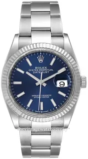 Rolex Datejust 36 126234-0018 White gold and Stainless steel Blue