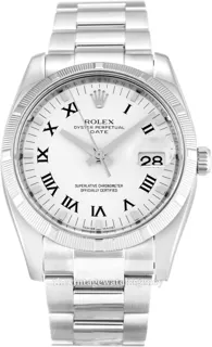 Rolex Oyster Perpetual Date 115210/5 34mm Stainless steel White