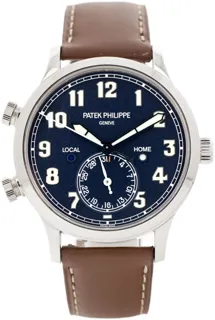 Patek Philippe Calatrava Pilot Travel Time 5524G-001 42mm White gold Blue