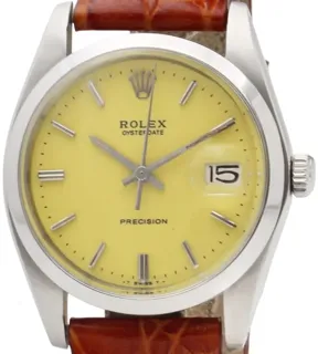 Rolex Oysterdate Precision 6694 34mm Stainless steel Golden and Yellow