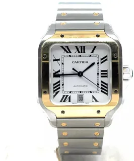 Cartier Santos 40mm Yellow gold and Stainless steel Silver