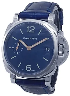 Panerai Luminor Due PAM 01273 38mm Stainless steel Blue