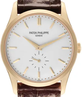 Patek Philippe Calatrava 5196j 37mm Yellow gold Silver