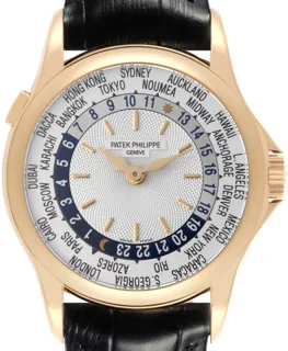 Patek Philippe World Time 5110J-001 37mm Yellow gold Silver