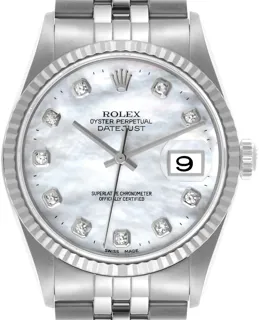 Rolex Datejust 16234G Stainless steel White