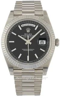 Rolex Day-Date 40 228239-0004 40mm White gold Black