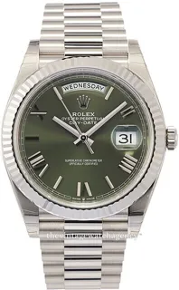 Rolex Day-Date 40 228239-0033 40mm White gold Green