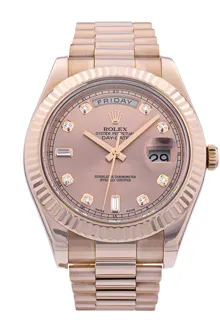 Rolex Day-Date II 218235 41mm Rose gold Rose Diamond