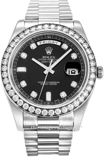 Rolex Day-Date II 218349/1 41mm White gold Black