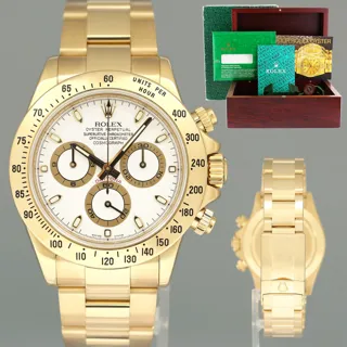 Rolex Daytona 116528 40mm Yellow gold White