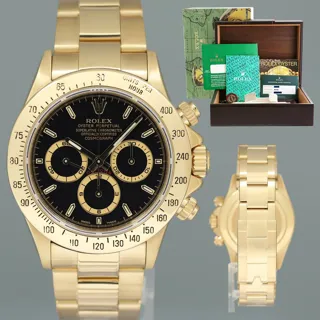 Rolex Daytona 16528 40mm Yellow gold Black