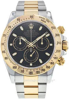 Rolex Daytona 116523/2 40mm Polished steel$18 carat yellow gold Black