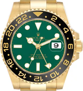 Rolex GMT-Master II 116718LN 40mm Yellow gold Green