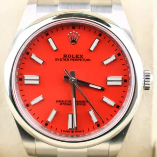 Rolex Oyster Perpetual 124300-0007 41mm Stainless steel Red