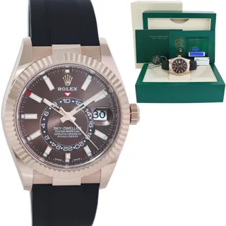 Rolex Sky-Dweller 326235 42mm Rose gold Brown