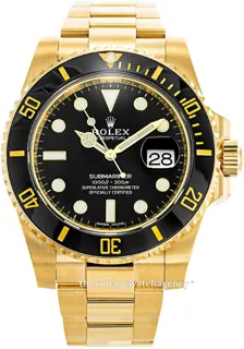 Rolex Submariner 116618LN-0001 40mm Yellow gold Black