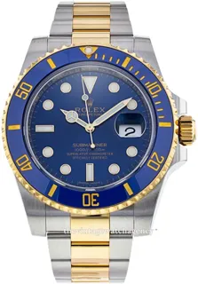 Rolex Submariner 116613LB-SB 40mm Brushed steel$18 carat yellow gold Blue