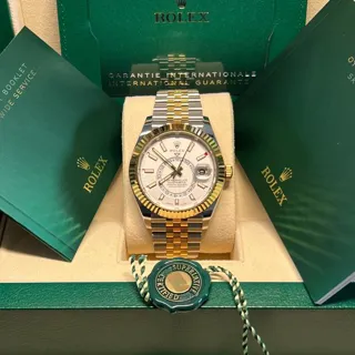 Rolex Sky-Dweller 326933 (TWO-TONE) 42mm Stainless steel White