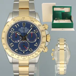 Rolex Daytona 116523 40mm Yellow gold and Stainless steel Blue